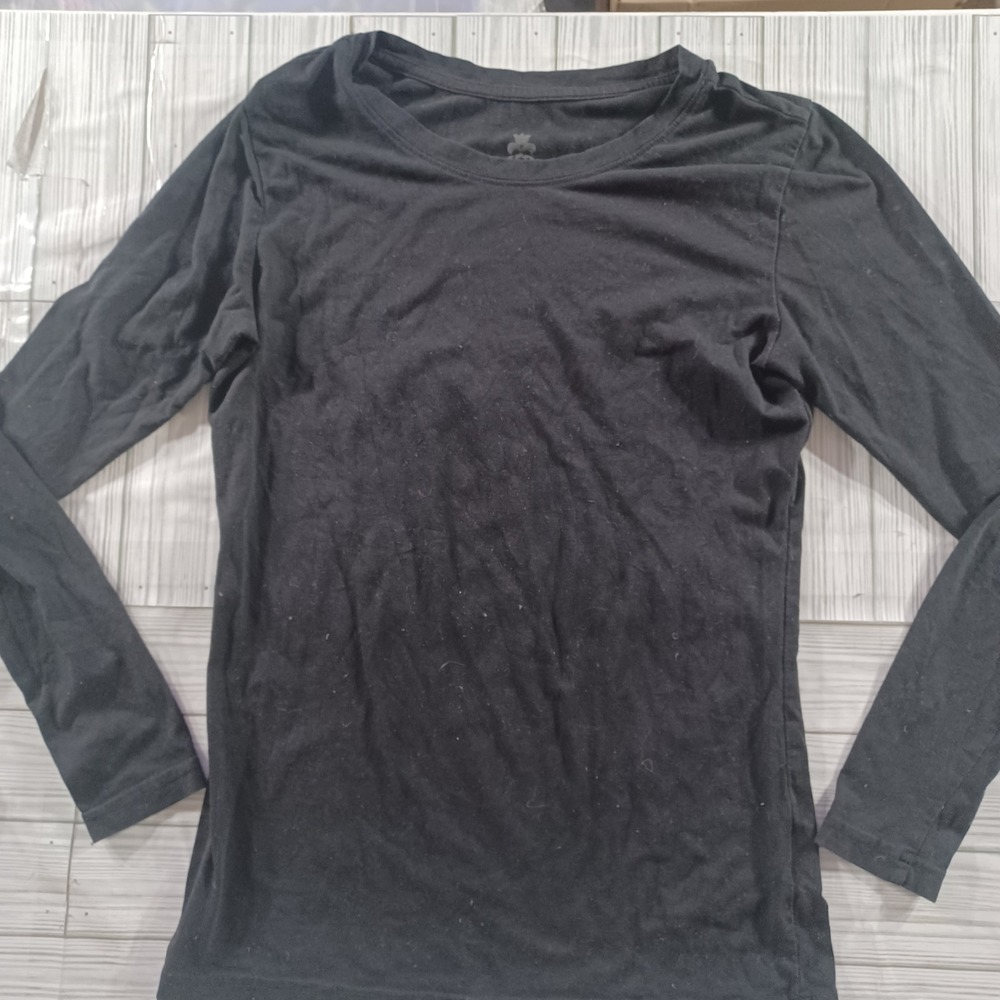 Natural Uniforms Womens Black Long Sleeve Modern Fit Luxe Stretch Tee Small